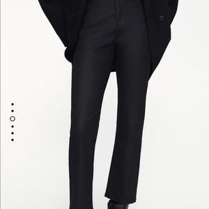 Zara high rise slim coated denim pants
